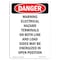 Signmission OSHA Danger Sign, 14" Height Rigid Plastic, Warning Electrical Hazard Terminals, Portrait OS-DS-P-1014-V-2305 - alternate 1
